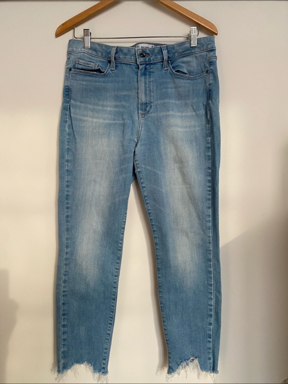 PAIGE High-Rise Horton Ankle Petite Skinny Jeans with Frayed Hem 32P